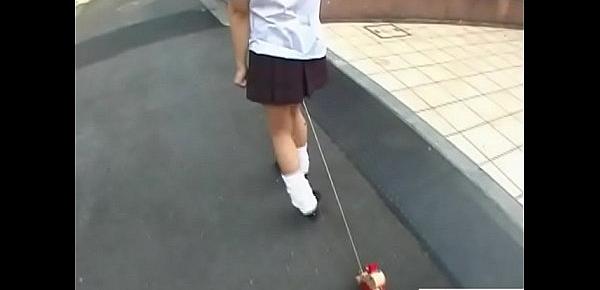  Bizarre JAV enema walk of shame for schoolgirl Subtitles